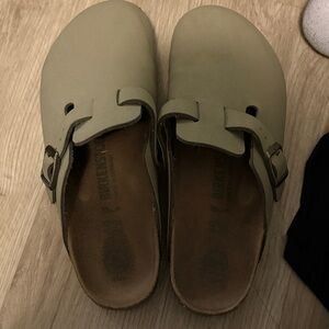 Birkenstock Olive Green Clogs